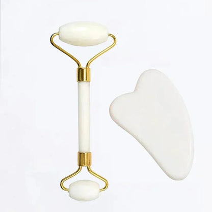 Natural Jade Roller & Gua Sha Set