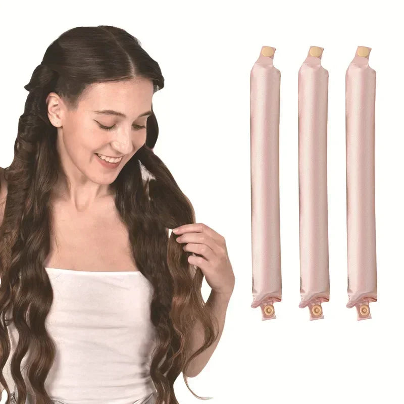 Heatless Hair Curlers – Satin Curling Rods for Overnight Curls