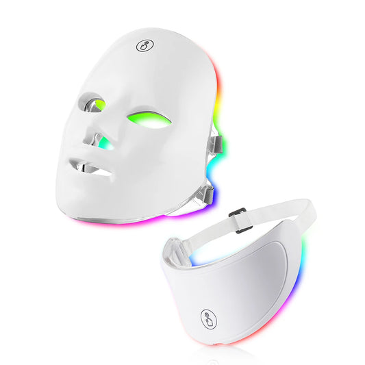 7 Color LED Facial Mask with Neck – Skin Tightening & Anti-Aging