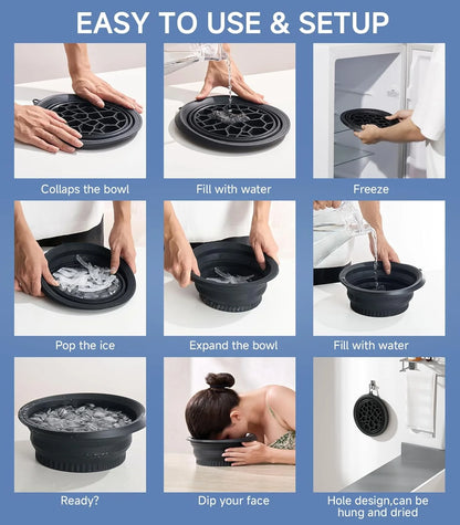 Collapsible Face Ice Bath Bowl