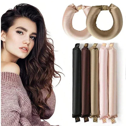 Heatless Hair Curlers – Satin Curling Rods for Overnight Curls