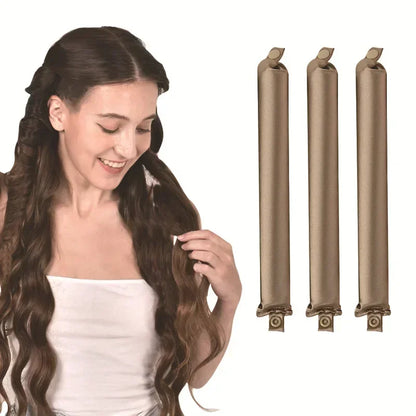 Heatless Hair Curlers – Satin Curling Rods for Overnight Curls