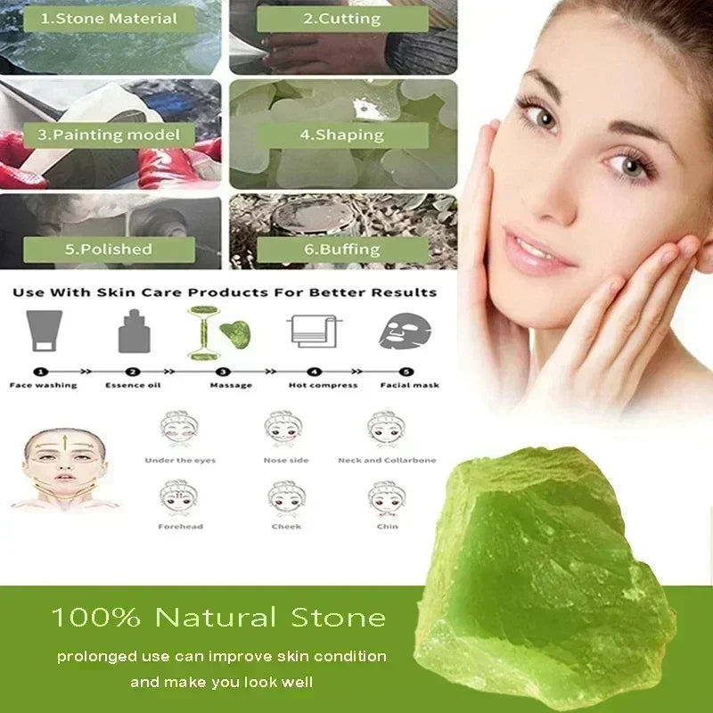 Natural Jade Roller & Gua Sha Set