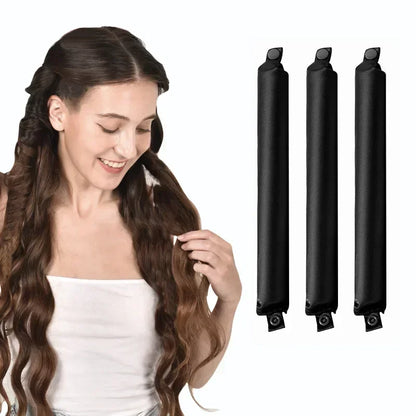 Heatless Hair Curlers – Satin Curling Rods for Overnight Curls